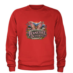 Forever Our Tennessee Butterfly Dolly Adult Crewneck Sweatshirt Red