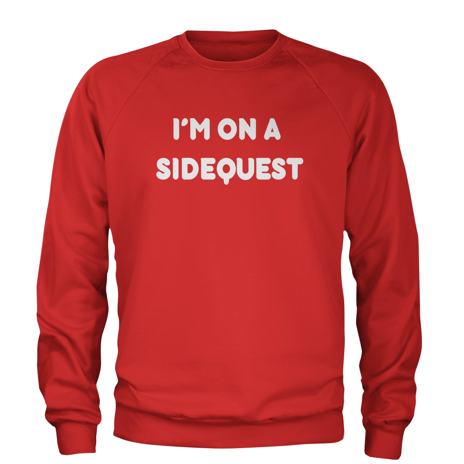 I'm On A Sidequest Festival Rave EDM Adult Crewneck Sweatshirt Red