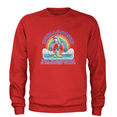 Undiagnosed But Something Is Definitely Wrong Adult Crewneck Sweatshirt Red