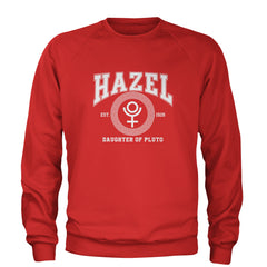 Hazel Daughter of Pluto Roman Gold Adult Crewneck Sweatshirt Red