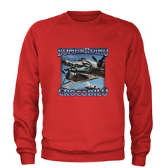 Bombardino Crocodilo Brainrot Adult Crewneck Sweatshirt Red