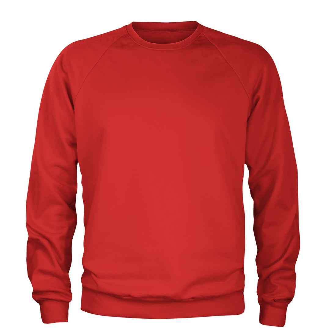 Basics - Pure &amp; Simple Blank Apparel Adult Crewneck Sweatshirt Red