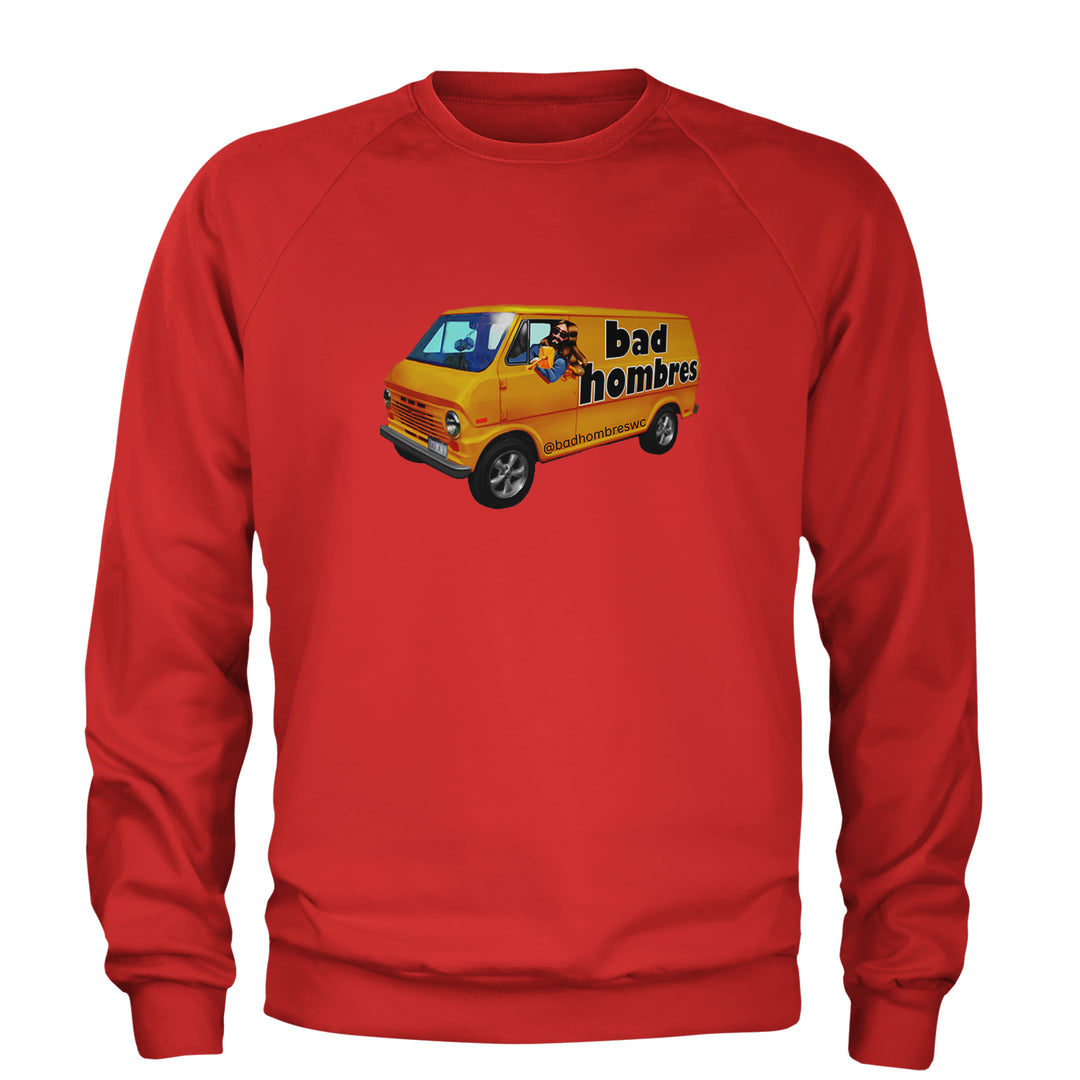 Bad Hombres Van West Chester Band Adult Crewneck Sweatshirt Red