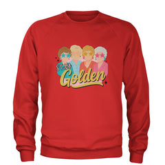 Stay Golden Girls Retro Adult Crewneck Sweatshirt Red