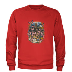 I Will Always Love You Dolly Adult Crewneck Sweatshirt Red