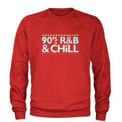 90s R&B and Chill Retro Throwback Adult Crewneck Sweatshirt Red