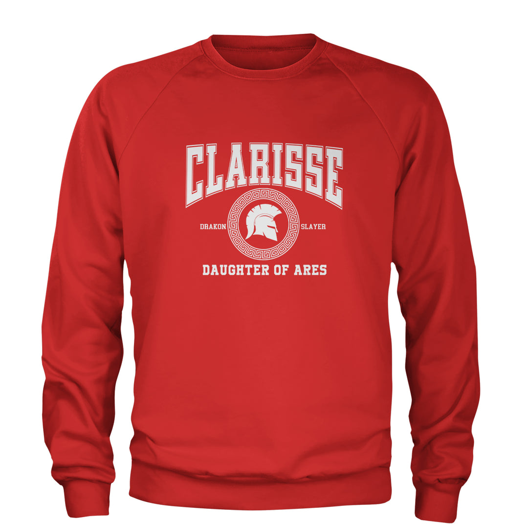 Clarisse Daughter of Ares Battle Ready Adult Crewneck Sweatshirt Red