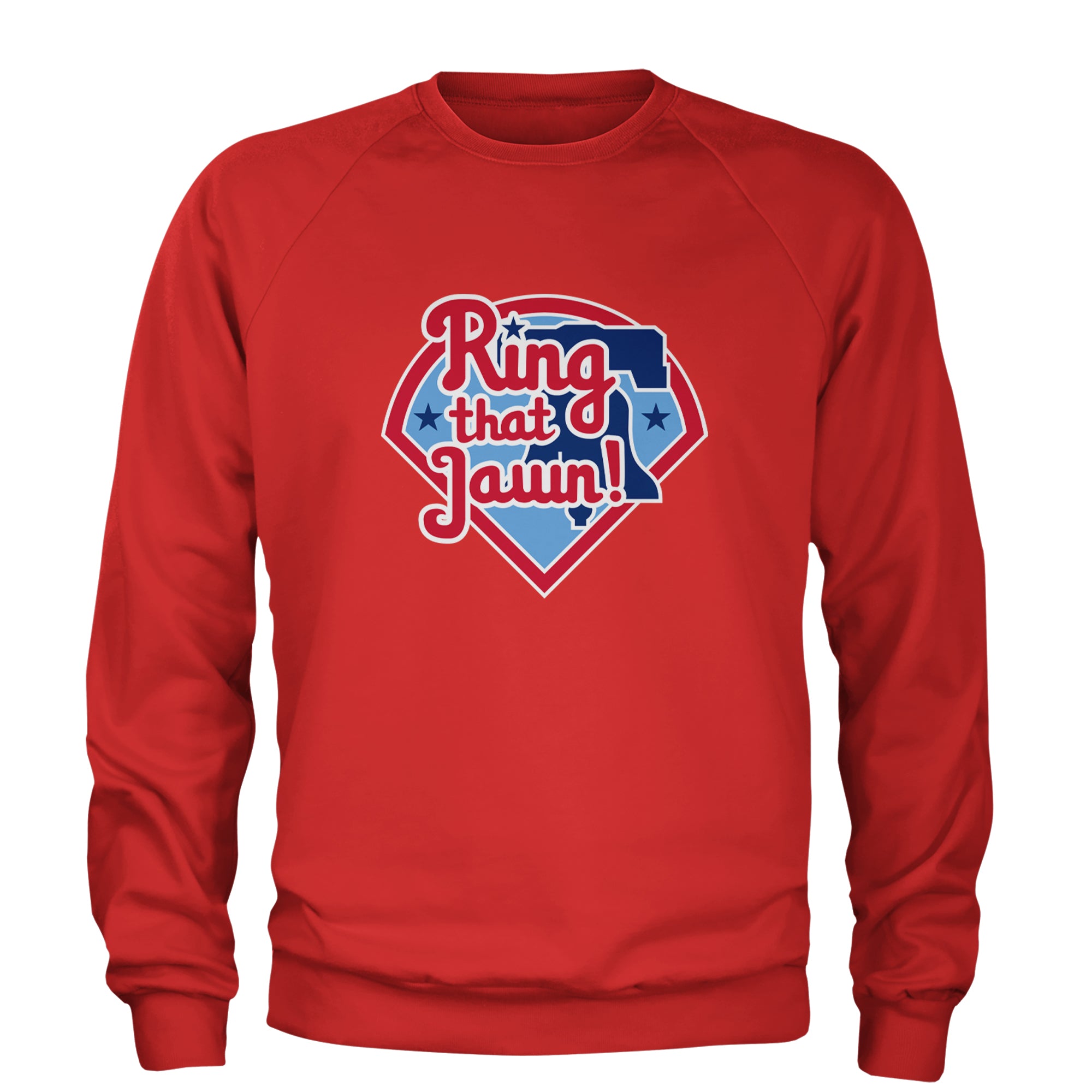 Ring That Jawn Philly Baseball Adult Crewneck Sweatshirt Red