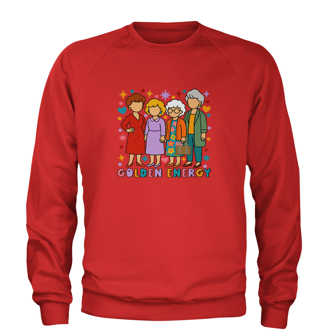 Golden Forever Golden Girls Adult Crewneck Sweatshirt Red