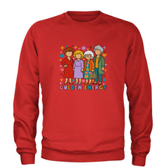 Golden Forever Golden Girls Adult Crewneck Sweatshirt Red