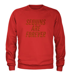 Sequins Are Forever Retro Glam Adult Crewneck Sweatshirt Red