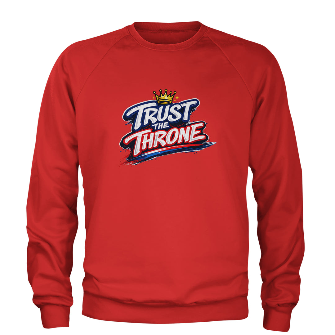 Trust The Throne Crown Philly Hoops Adult Crewneck Sweatshirt Red