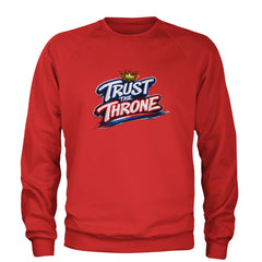 Trust The Throne Crown Philly Hoops Adult Crewneck Sweatshirt Red