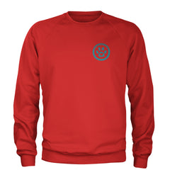 TLC To Love a Canine Dog Rescue Teal Adult Crewneck Sweatshirt Red
