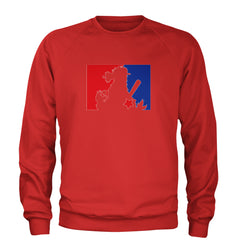 Philly Baseball Phan graphic on Unisex Heavyweight Fleece Crewneck Sweatshirt in Red