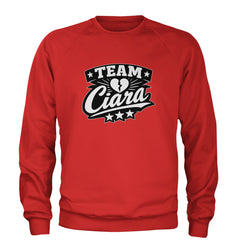 Team Ciara Scamanda Broken Heart Adult Crewneck Sweatshirt Red
