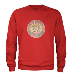 Eat Dirt And Die, Trash Golden Girls Adult Crewneck Sweatshirt Red