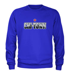 Chicago Chi-Town City Pride Adult Crewneck Sweatshirt Royal Blue