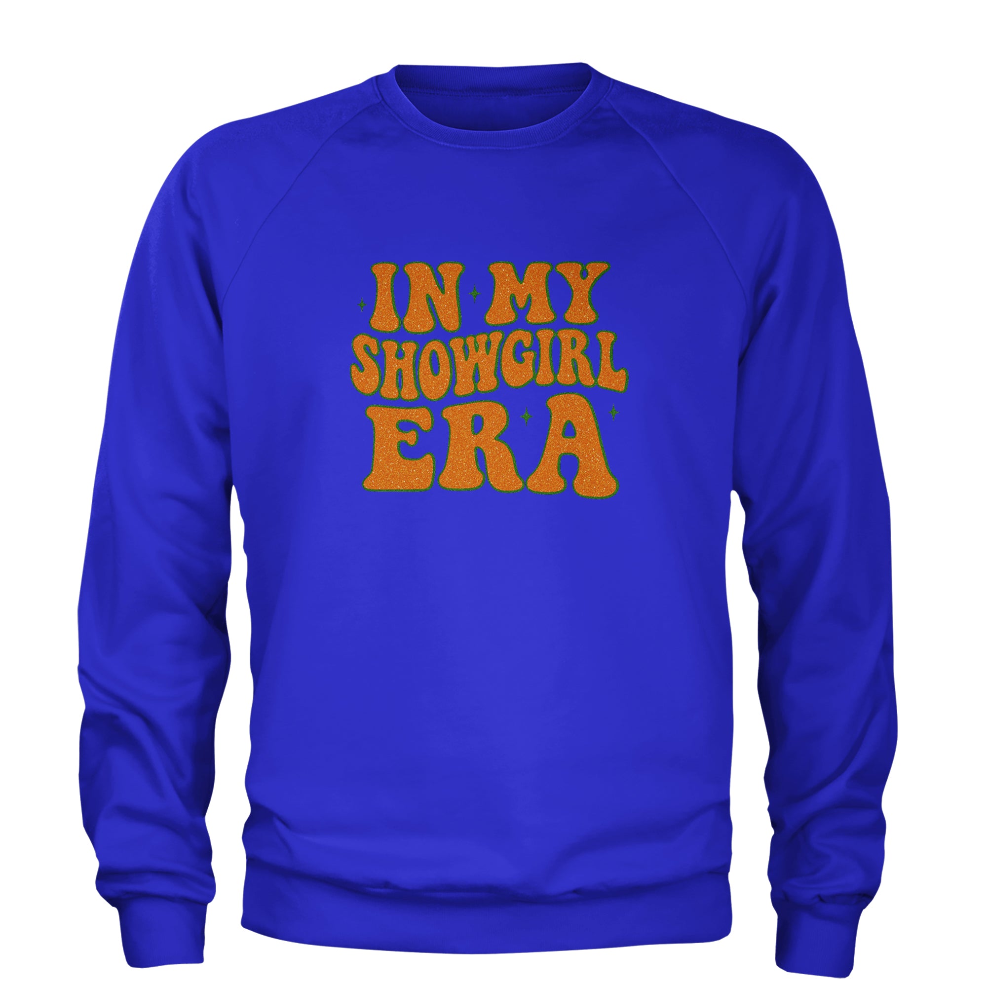 In My Showgirl Era Retro Adult Crewneck Sweatshirt Royal Blue