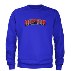 Boston City Pride Skyline Adult Crewneck Sweatshirt Royal Blue