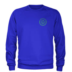 TLC To Love a Canine Dog Rescue Teal Adult Crewneck Sweatshirt Royal Blue