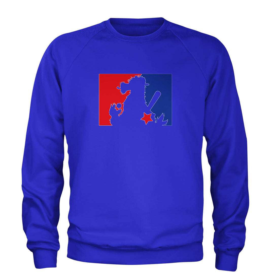 Philly Baseball Phan graphic on Unisex Heavyweight Fleece Crewneck Sweatshirt in Royal Blue