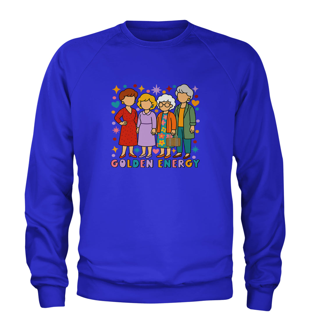 Golden Forever Golden Girls Adult Crewneck Sweatshirt Royal Blue