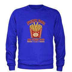 French Fries Are Finger Food IYKYK Adult Crewneck Sweatshirt Royal Blue