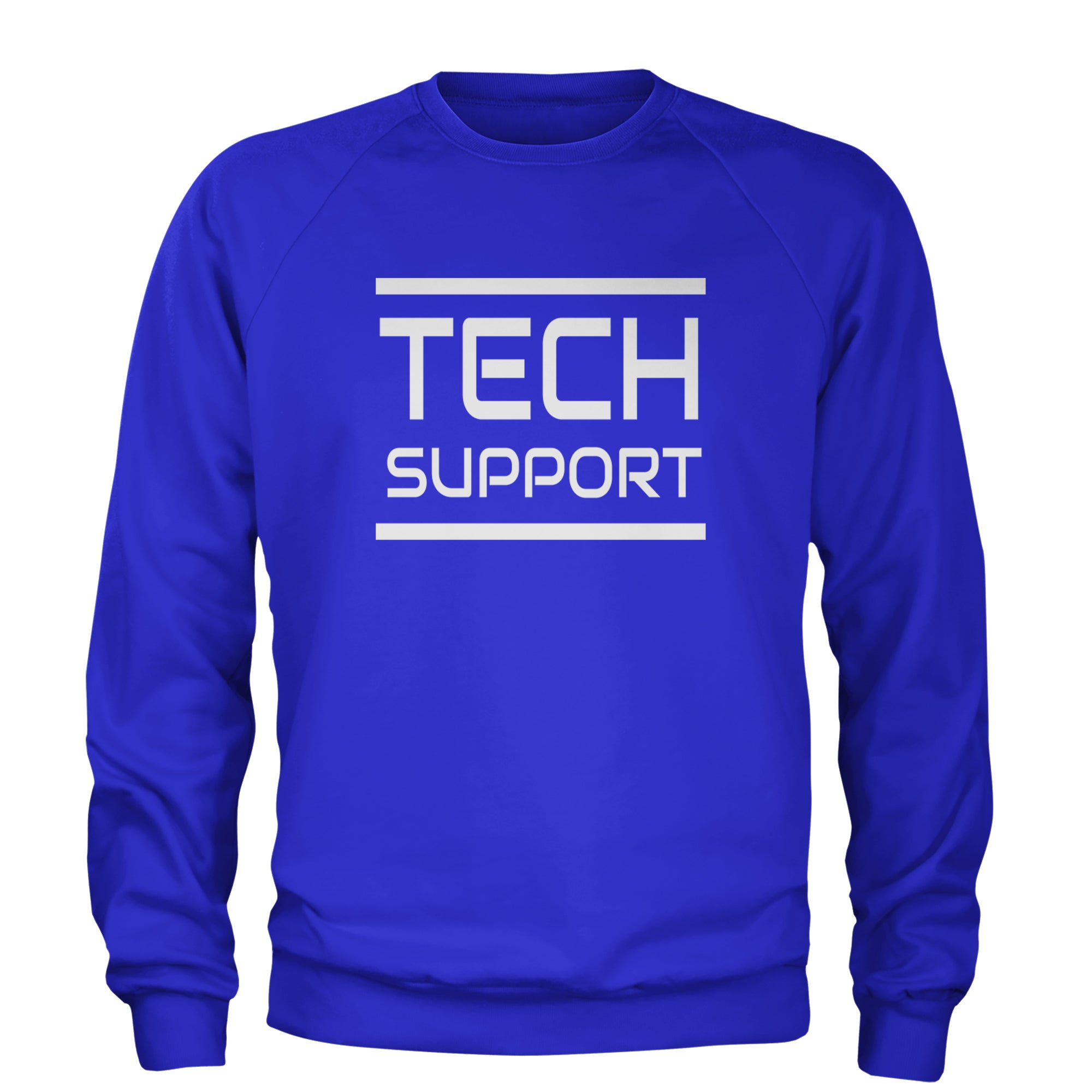 Tech Support Technologist IT Adult Crewneck Sweatshirt Royal Blue