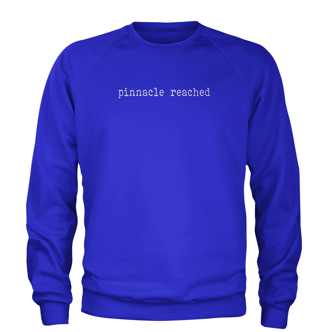 Pinnacle Reached Romance Adult Crewneck Sweatshirt Royal Blue
