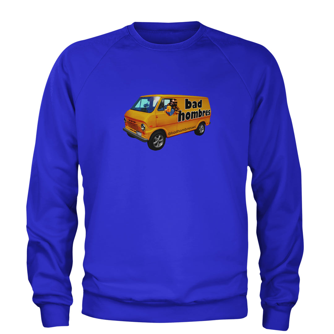 Bad Hombres Van West Chester Band Adult Crewneck Sweatshirt Royal Blue