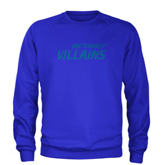 Detroit Villains Grit Football Adult Crewneck Sweatshirt Royal Blue