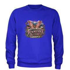 Forever Our Tennessee Butterfly Dolly Adult Crewneck Sweatshirt Royal Blue