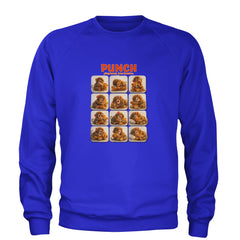 Punch Play Hard Love Harder Adult Crewneck Sweatshirt Royal Blue