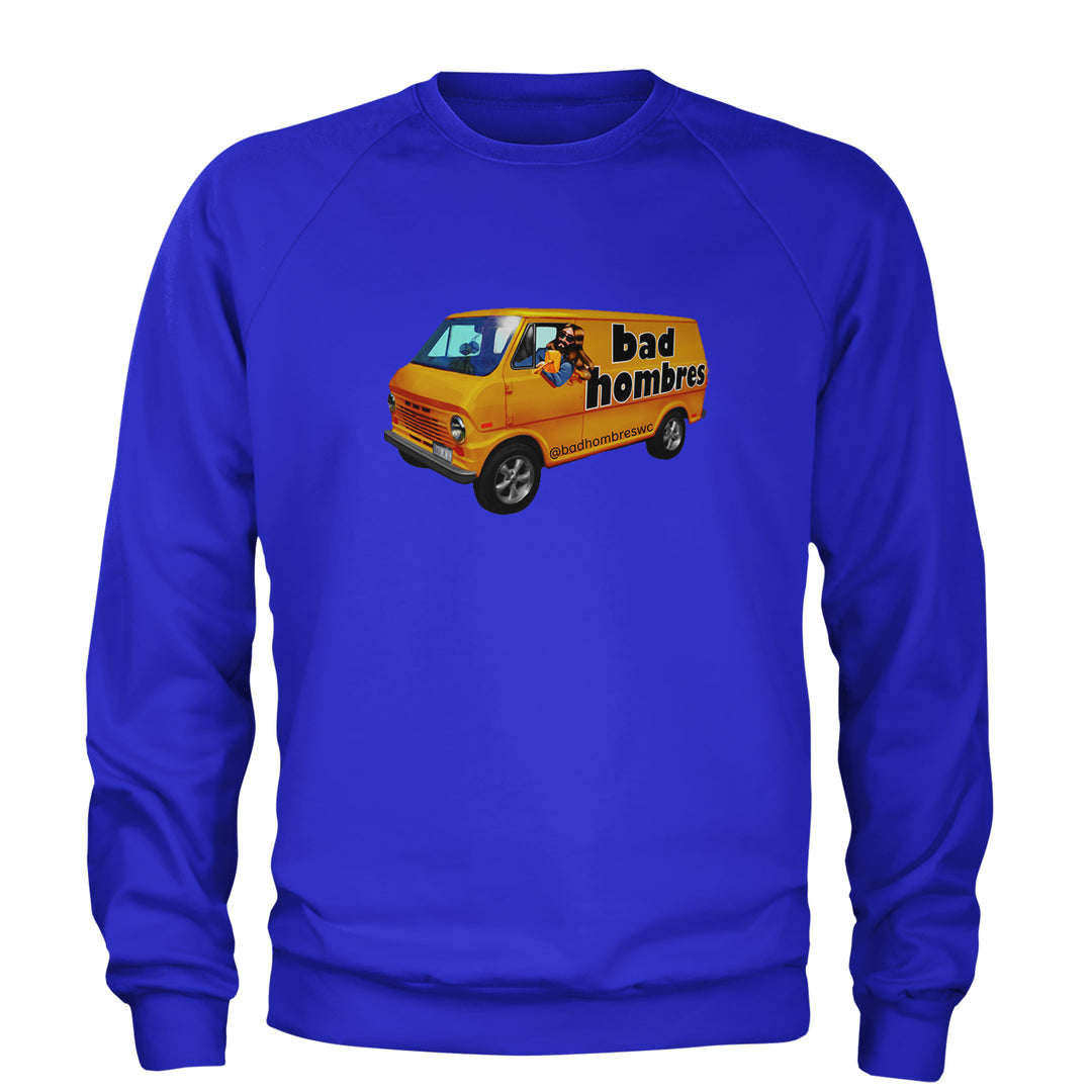 Bad Hombres Van West Chester Band Adult Crewneck Sweatshirt Royal Blue