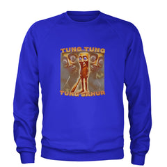 Tung Tung Tung Sahur Enforcer Adult Crewneck Sweatshirt Royal Blue