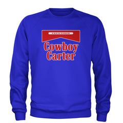 Cowboy Karter Country Act Two Adult Crewneck Sweatshirt Royal Blue