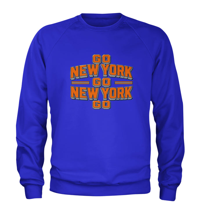 Go New York Go Basketball Adult Crewneck Sweatshirt