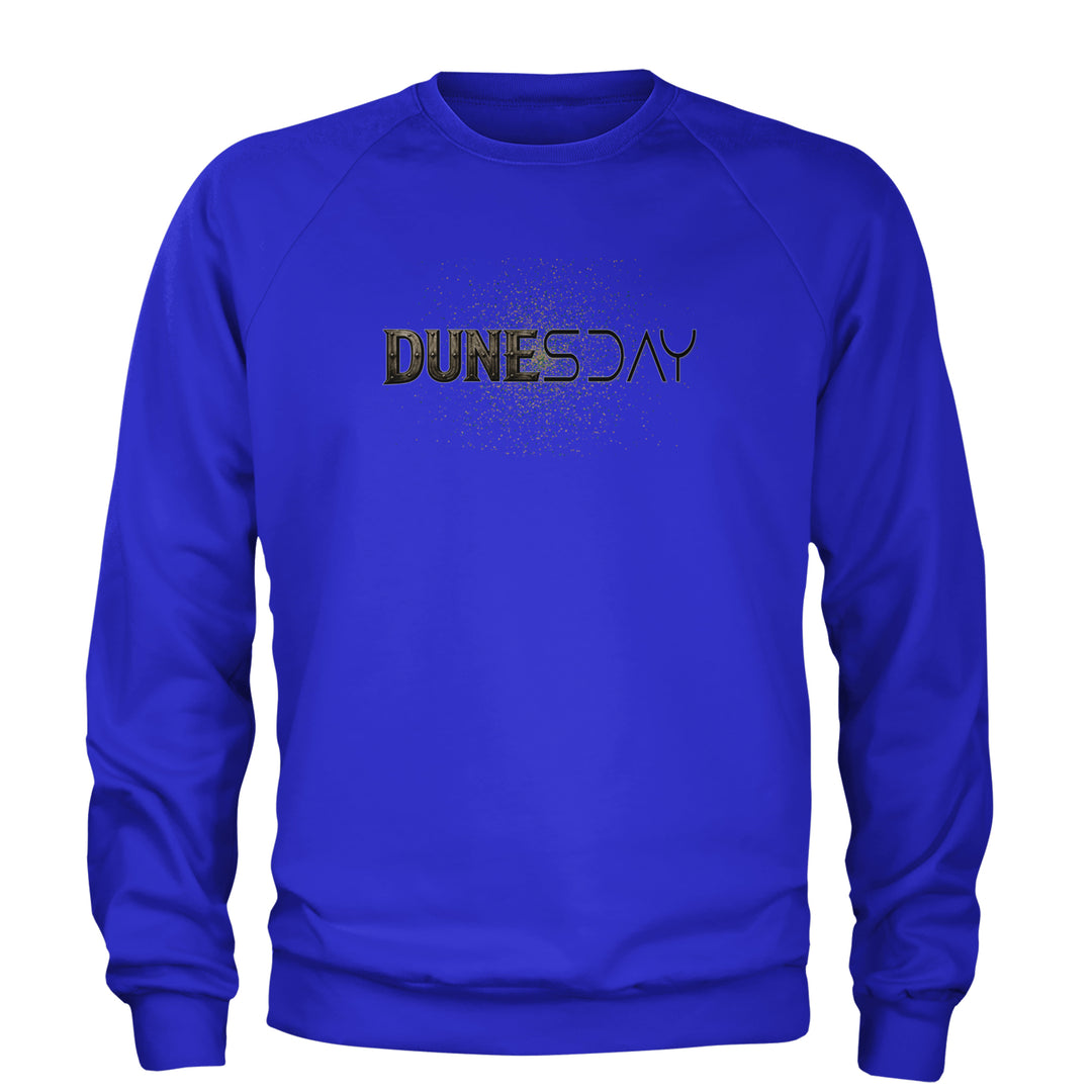 DunesDay Desert Apocolypse Adult Crewneck Sweatshirt Royal Blue