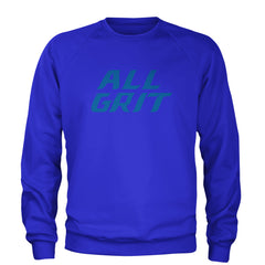 All Grit Detroit Football Adult Crewneck Sweatshirt Royal Blue