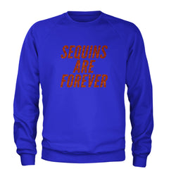 Sequins Are Forever Retro Glam Adult Crewneck Sweatshirt Royal Blue