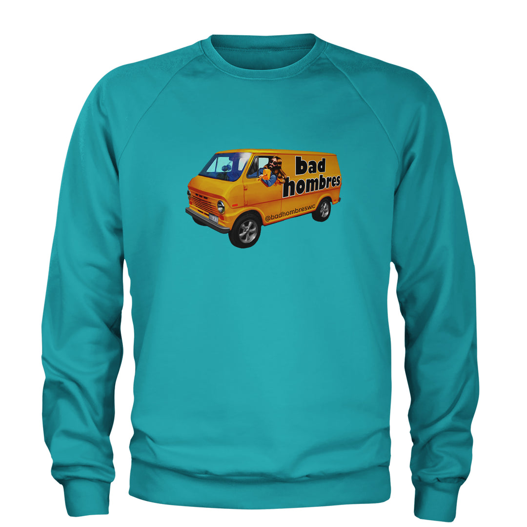 Bad Hombres Van West Chester Band Adult Crewneck Sweatshirt Teal