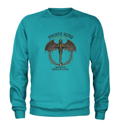 Fourth Wing Dragon Rider Vintage Basgiath War College Adult Crewneck Sweatshirt Teal