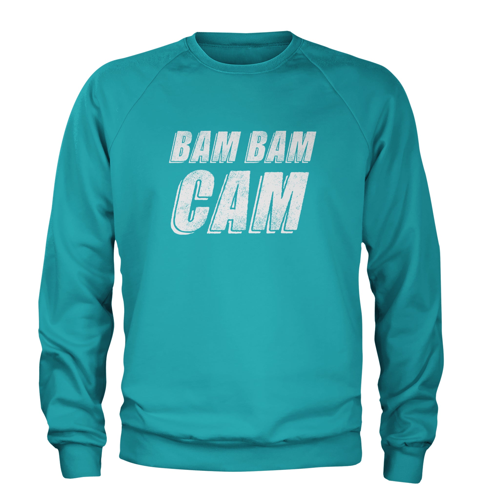 Bam Bam Cam Adult Crewneck Sweatshirt Teal
