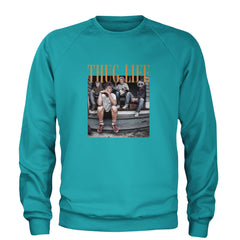 Golden Girls Thug Life Street Adult Crewneck Sweatshirt Teal