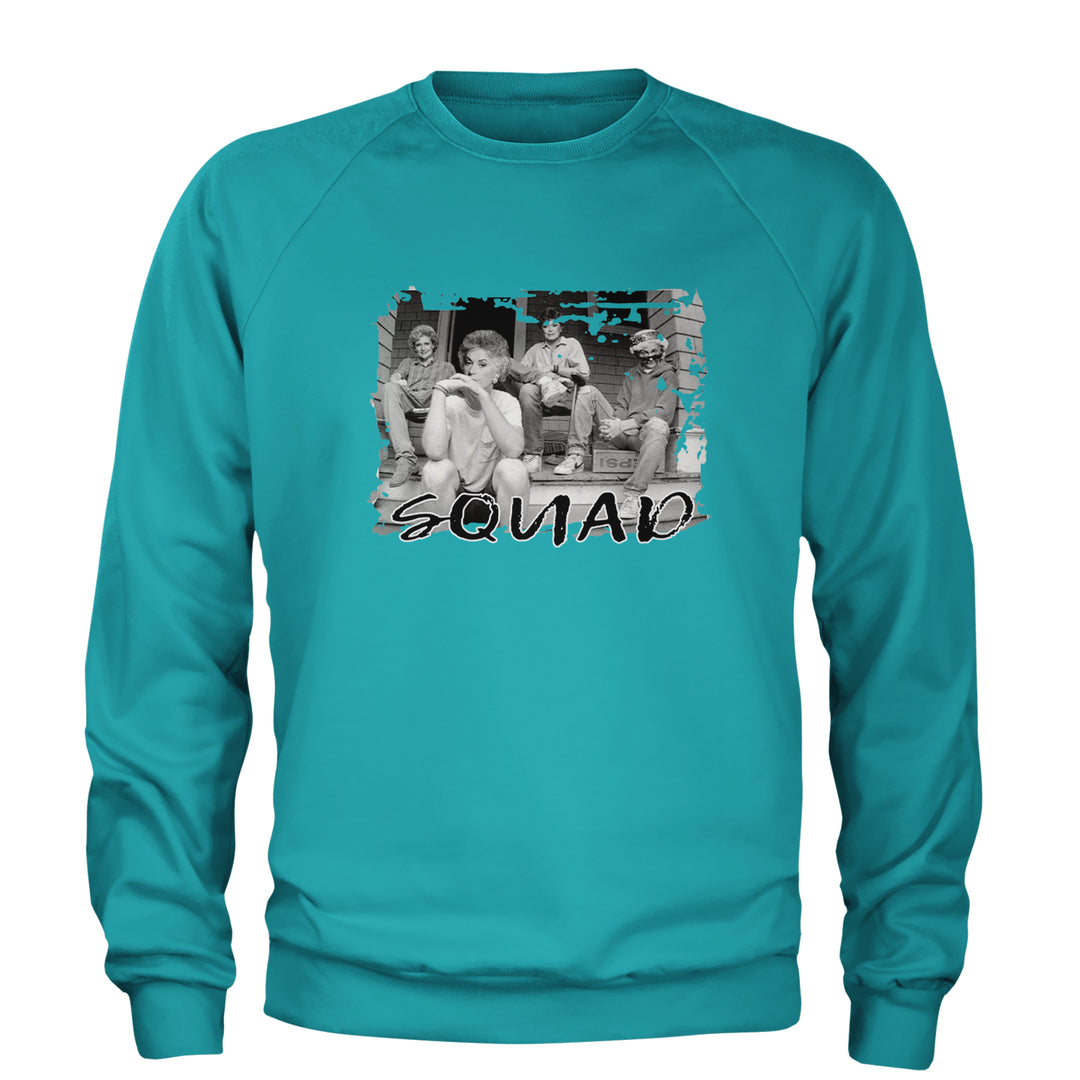 Squad Golden Girls Adult Crewneck Sweatshirt Teal