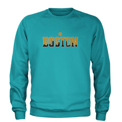 Boston City Pride Irish Adult Crewneck Sweatshirt Teal
