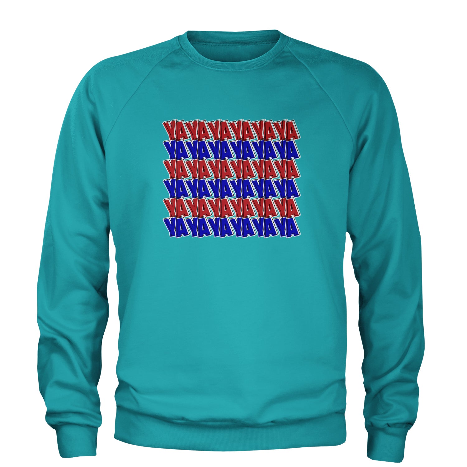 YaYaYa YaYa Cowboy Adult Crewneck Sweatshirt Teal