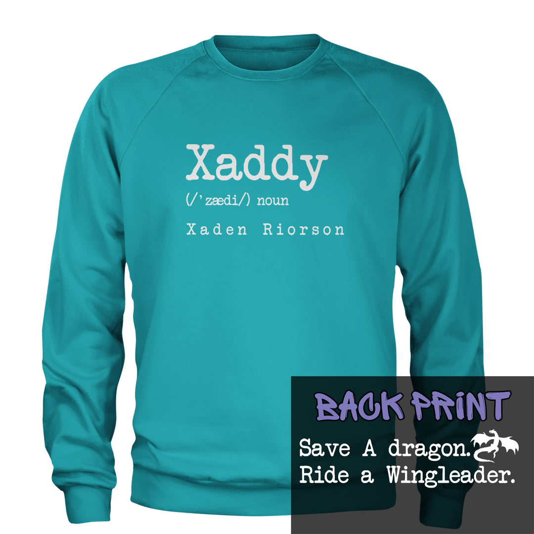 Xaddy Save A Dragon Ride A Wingleader Adult Crewneck Sweatshirt Teal