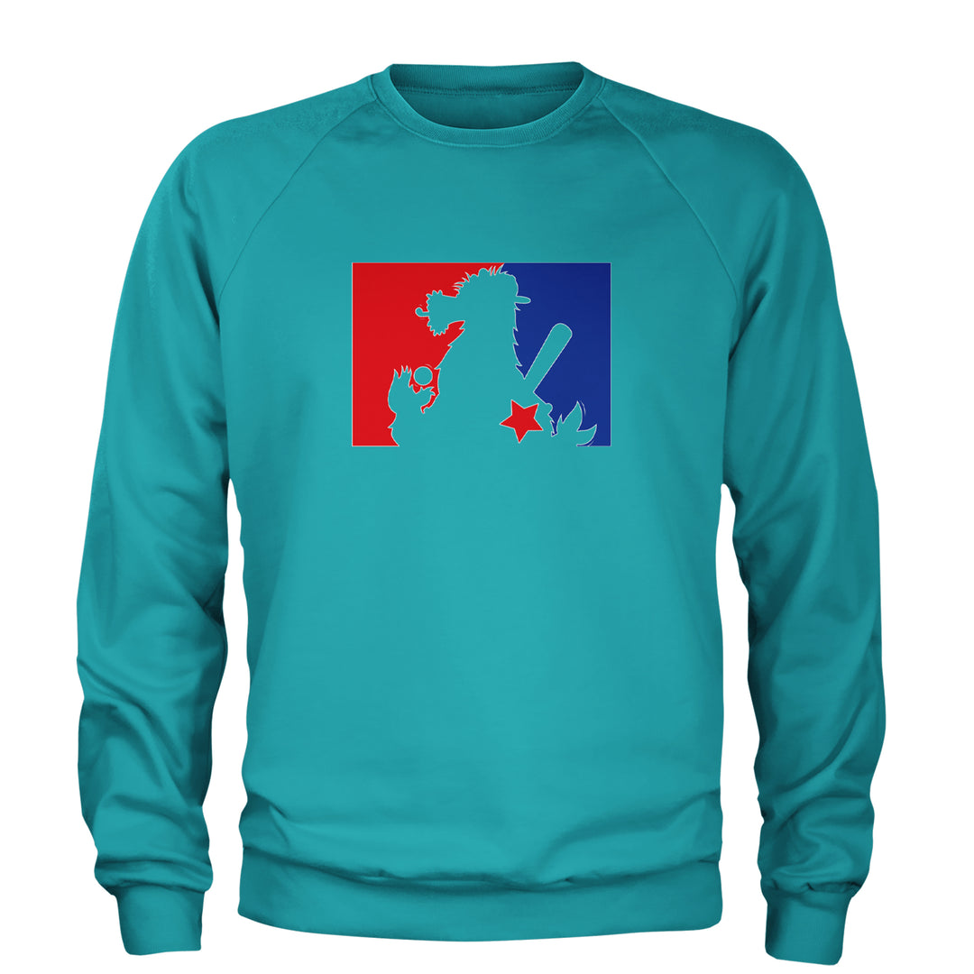 Philly Baseball Phan graphic on Unisex Heavyweight Fleece Crewneck Sweatshirt in Teal